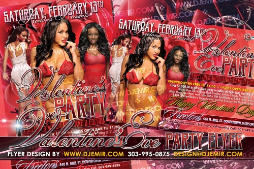 Amazing Valentine's Day Eve Party Flyer Design